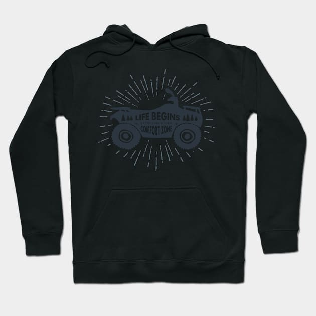 Car Life Begins Hoodie by Hastag Pos